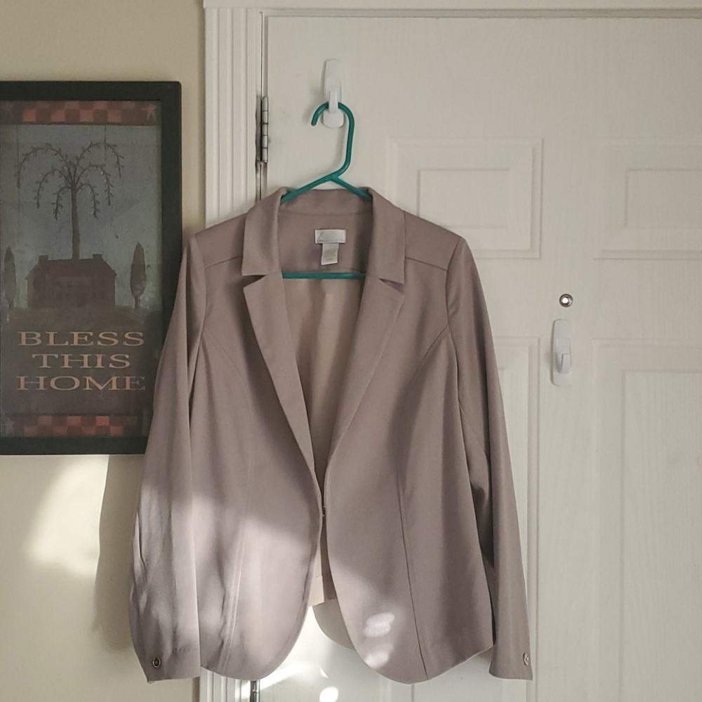 Lane Bryant collection khaki blazer coat jacket 14
